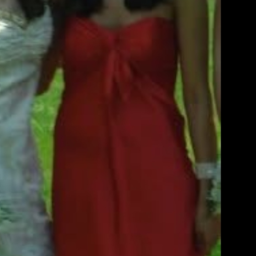 Elegant Red Strapless Dress